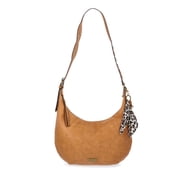 Jessica Simpson Womens Daphne Faux Leather Hobo Handbag, Wheat