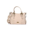 thumbnail image 1 of Jessica Simpson Women's Daphne Studded Faux Leather Satchel Handbag, Sandstone, 1 of 3