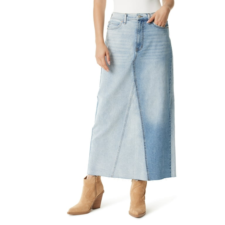 Jessica Simpson Women s and Women s Plus Denim Maxi Skirt Walmart