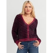 Jessica Simpson Women's Dionne Eyelash Cardigan Sweater, Midweight, Sizes XS-XL