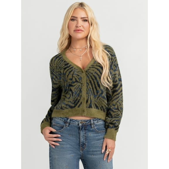 Jessica Simpson Women's Dionne Eyelash Cardigan Sweater, Midweight, Sizes XS-XL