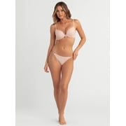 Jessica Simpson Womens Embroidery Tanga, 2-Pack, Size S-L