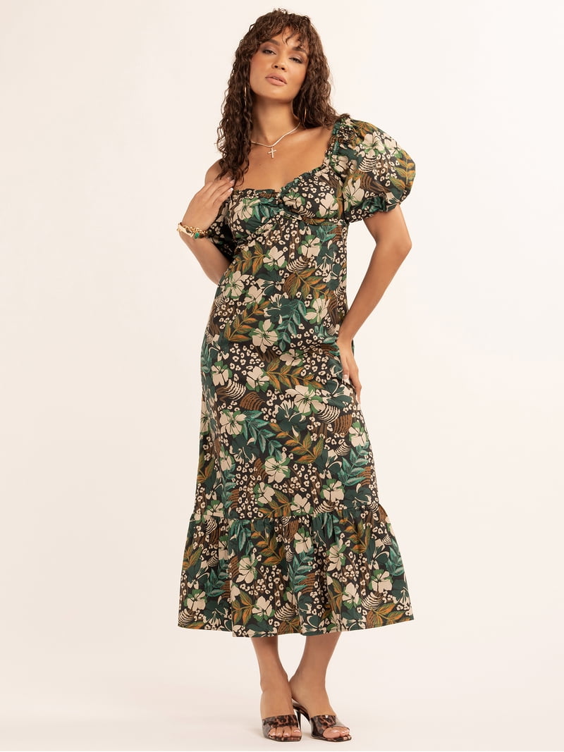 jessica simpson midi dress Jessica Simpson Women's Fria Tie Front High Low Midi Dress at Amazon Women's Clothing store