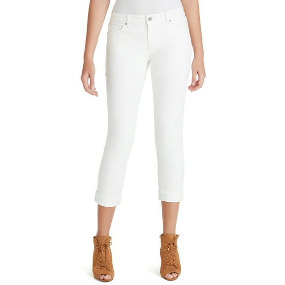 Jessica Simpson Women's FOREVER ROLLED ANKL SKNY W/DEST PLUS-WHI