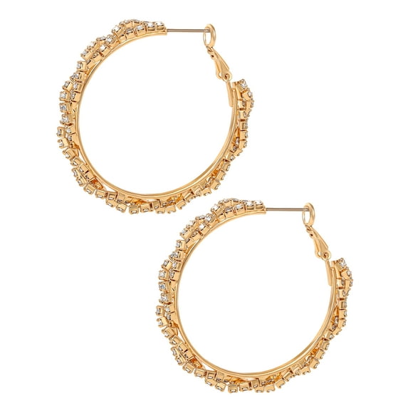 Jessica Simpson Women's Fashion Metal Spiral Hoop Earring
