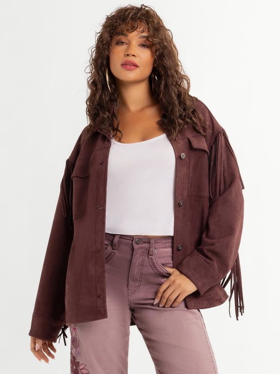 Women's Faux Shearling Jacket, Sizes XS-XL