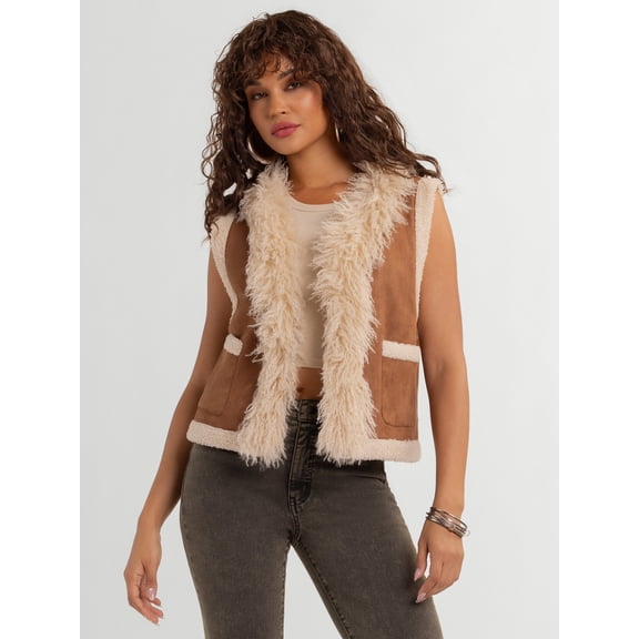 Jessica Simpson Women's Faux Shearling Vest, Sizes XS-XL