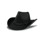 Jessica Simpson Womens Felt Macrame Trim Cowboy Hat