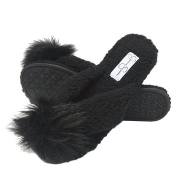 Jessica Simpson Women's Flower Thong House Slide on Slippers with Memory Foam