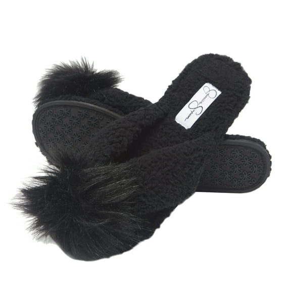 Jessica Simpson Women's Flower Thong House Slide on Slippers with Memory Foam