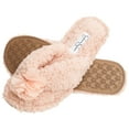 thumbnail image 1 of Jessica Simpson Women's Fluffy Pom Thong House Slide on Slippers with Memory Foam, 1 of 9