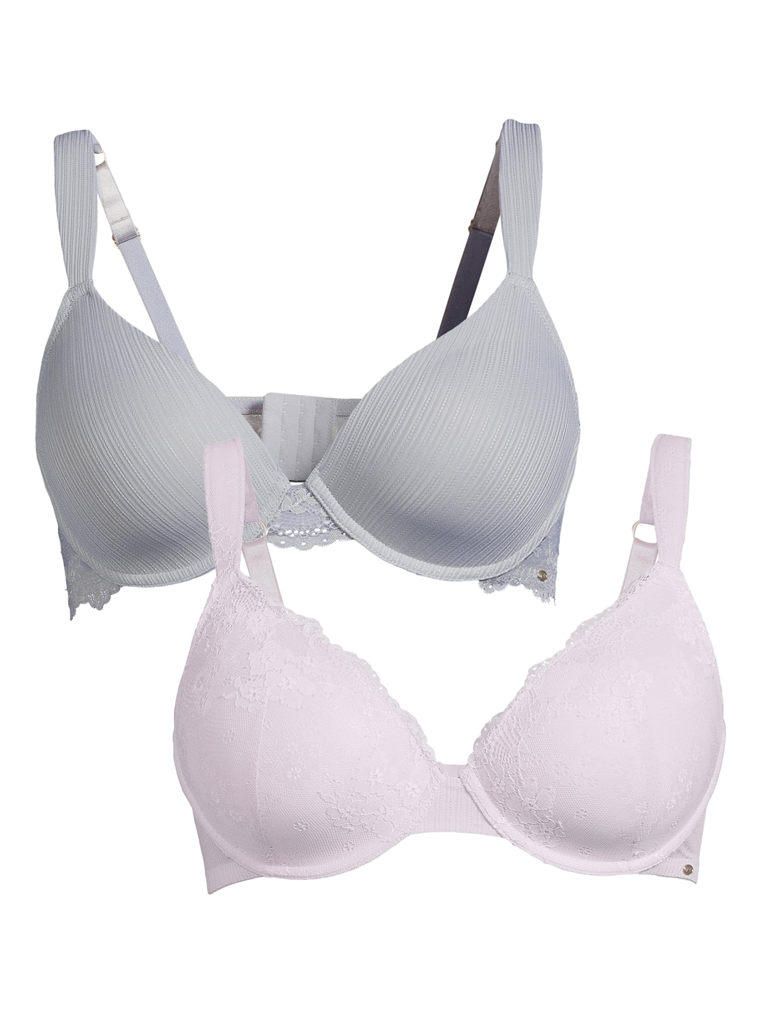 Walmart Jessica Simpson Women's Micro and Lace Wireless Bras, 2-Pack 17.96