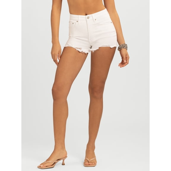 Jessica Simpson Women's Ginger Embroidered High Rise Denim Shorts, 2.75" Inseam, Sizes 2-16