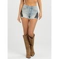 thumbnail image 1 of Jessica Simpson Women's Ginger Embroidered High Rise Denim Shorts, 2.75" Inseam, Sizes 2-16, 1 of 6
