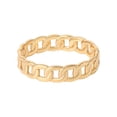 thumbnail image 1 of Jessica Simpson Women’s, Gold Plated Sterling Silver Curb Chain Ring, 1 of 4