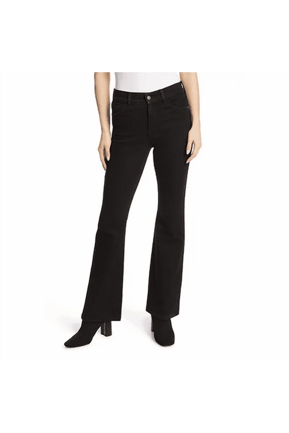 Women's High Rise Flare Jean Black Rinse 12