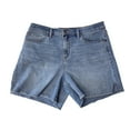 thumbnail image 1 of Jessica Simpson High Rise Relaxed Fit Side Cut Off Shorts, 1 of 2