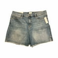 thumbnail image 1 of Jessica Simpson Women's High Rise Relaxed Fit Side Slit Short (Fern, 10), 1 of 2