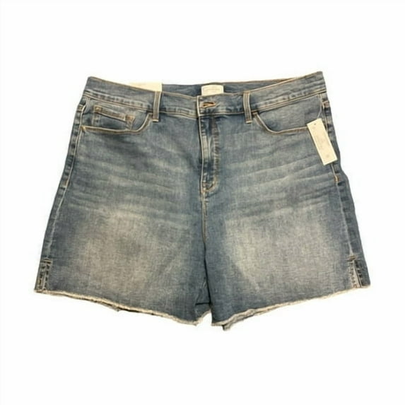 Jessica Simpson Women's High Rise Relaxed Fit Side Slit Short (Fern, 10)