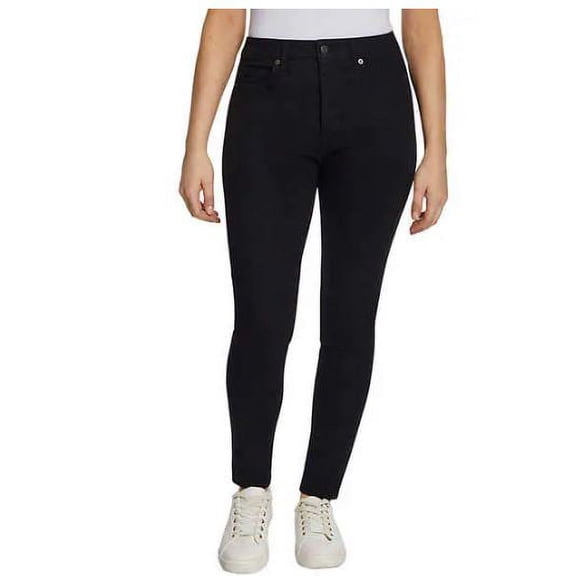 Jessica Simpson Women's High Rise Slim Tapered Leg Jeans, Black 10