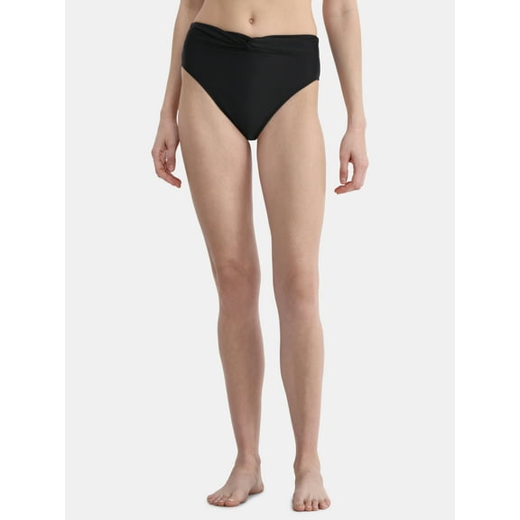 Jessica Simpson Women's High Waist Twist Bikini Bottoms, Sizes XS-XXL