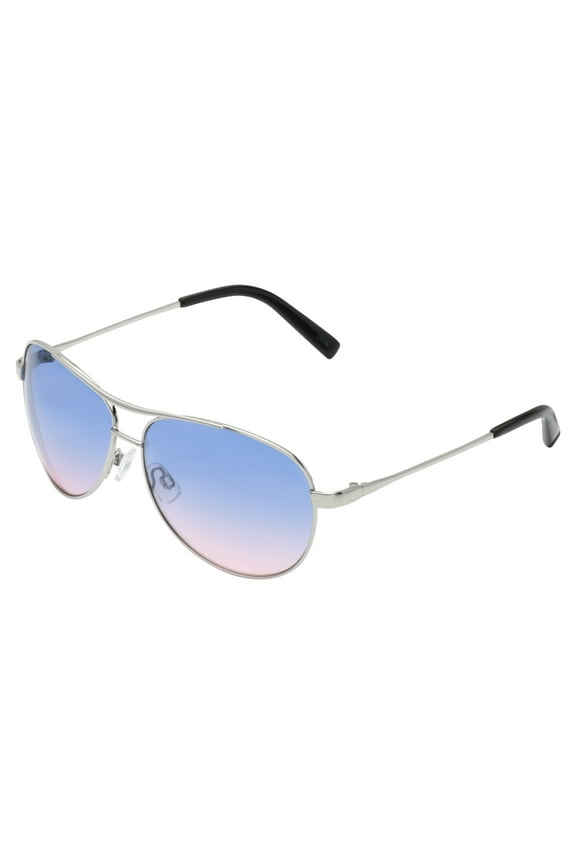 Women's J106 Iconic Metal UVA and UVB Protective Pilot Aviator Fashion Sunglasses, 60mm