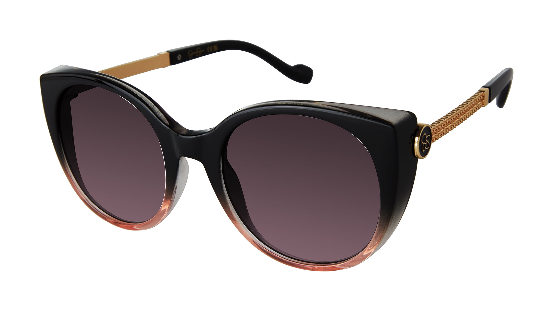 Jessica Simpson Stylish Black Sunglasses for Women Bold Cat-Eye Sunglasses in Black – Jessica Simpson main image 3