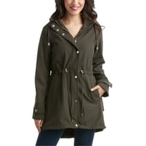 Jessica Simpson Women's Jacket - Waterproof Softshell Raincoat, Ruffle Back (Size S-XL)