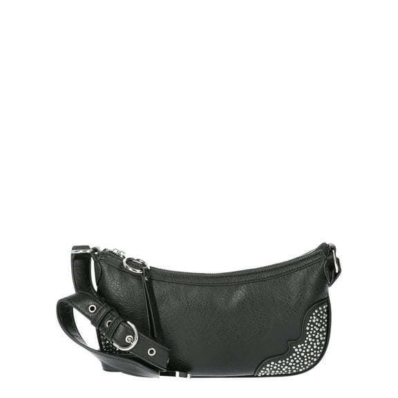 Jessica Simpson Women's Jessie Faux Leather Shoulder Handbag, Meteorite