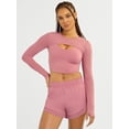 thumbnail image 1 of Jessica Simpson Women’s Long Sleeve Mesh Top, Sizes XS-XXXL, 1 of 4