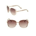 thumbnail image 1 of Jessica Simpson Women's Large Vented Square Metal Sunglasses with Chain Detailed Temple & 100% UV Protection, 65 mm, 1 of 3