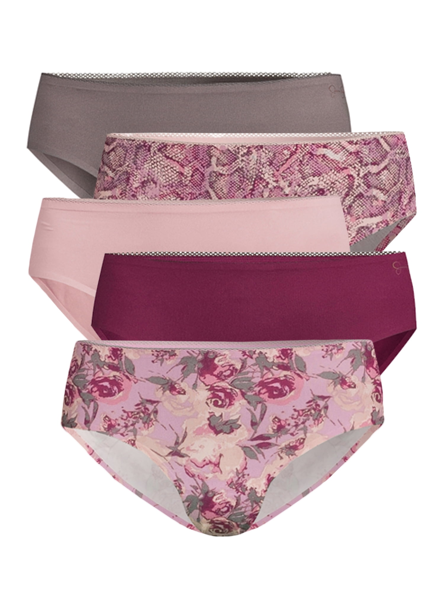 Jessica Simpson Women's Laser Bonded Hipster Panties, 5 Pack 
