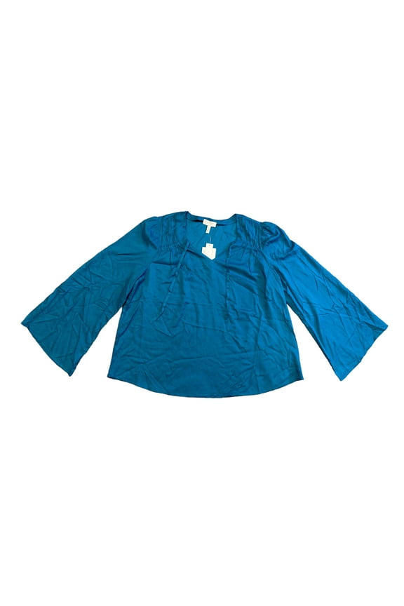 Women's Leslie Boho Drawstring Top with Long Flared Sleeves, Sizes XS-XXL