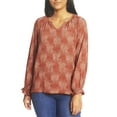 thumbnail image 1 of Jessica Simpson Women's Split Neck Print Blouse, Sizes S-XXL, 1 of 3