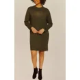 thumbnail image 1 of Jessica Simpson Women's Long Sleeve Knit Mini Sweater Dress Brown XL, 1 of 2