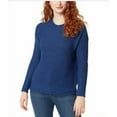 thumbnail image 1 of Jessica Simpson Women's Long Sleeve Roll Neck Sweater, Blue Depths Medium, 1 of 3