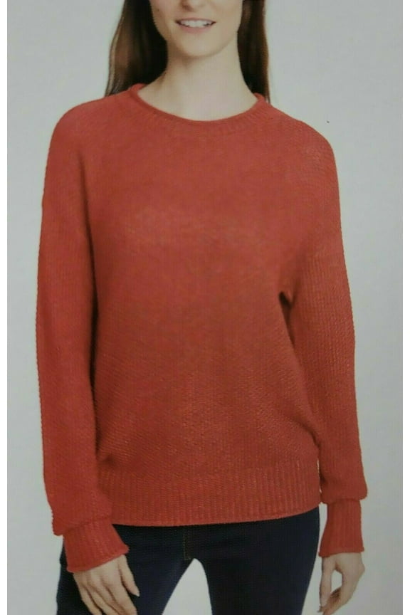 Women's Long Sleeve Roll Neck Sweater, Scooter Red Medium - NEW
