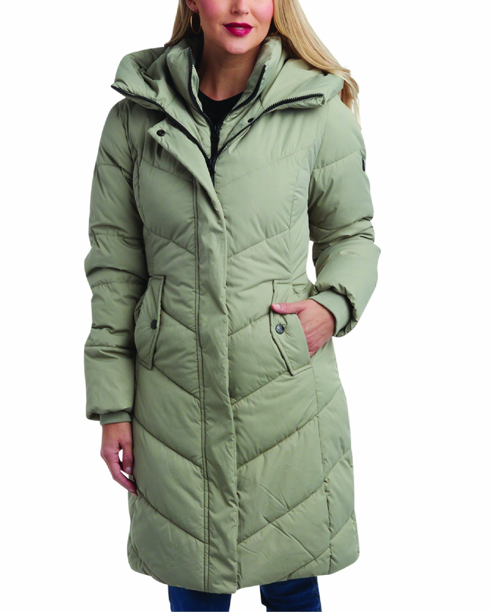 Jessica Simpson Women's Long Vestee Puffer Coat with Hood, Sizes S