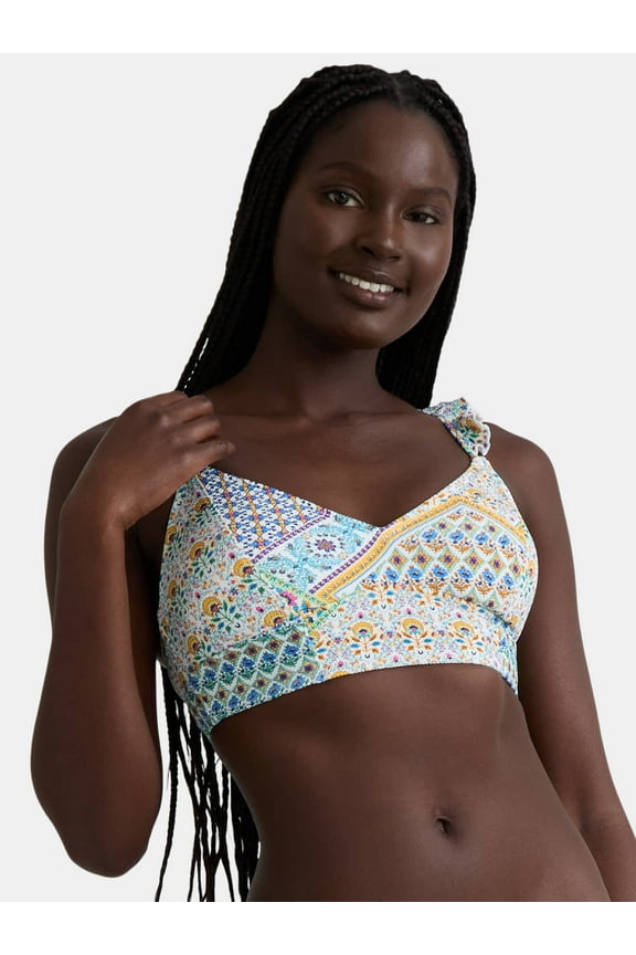 Women’s Longline Bikini Top, Sizes XS-XXL