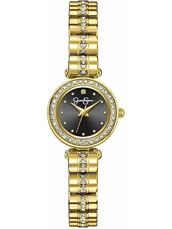 Women's Metal Band Watch, Round Crystal Dial, Classic Quartz Movement, Elegant Dress Watch for Women