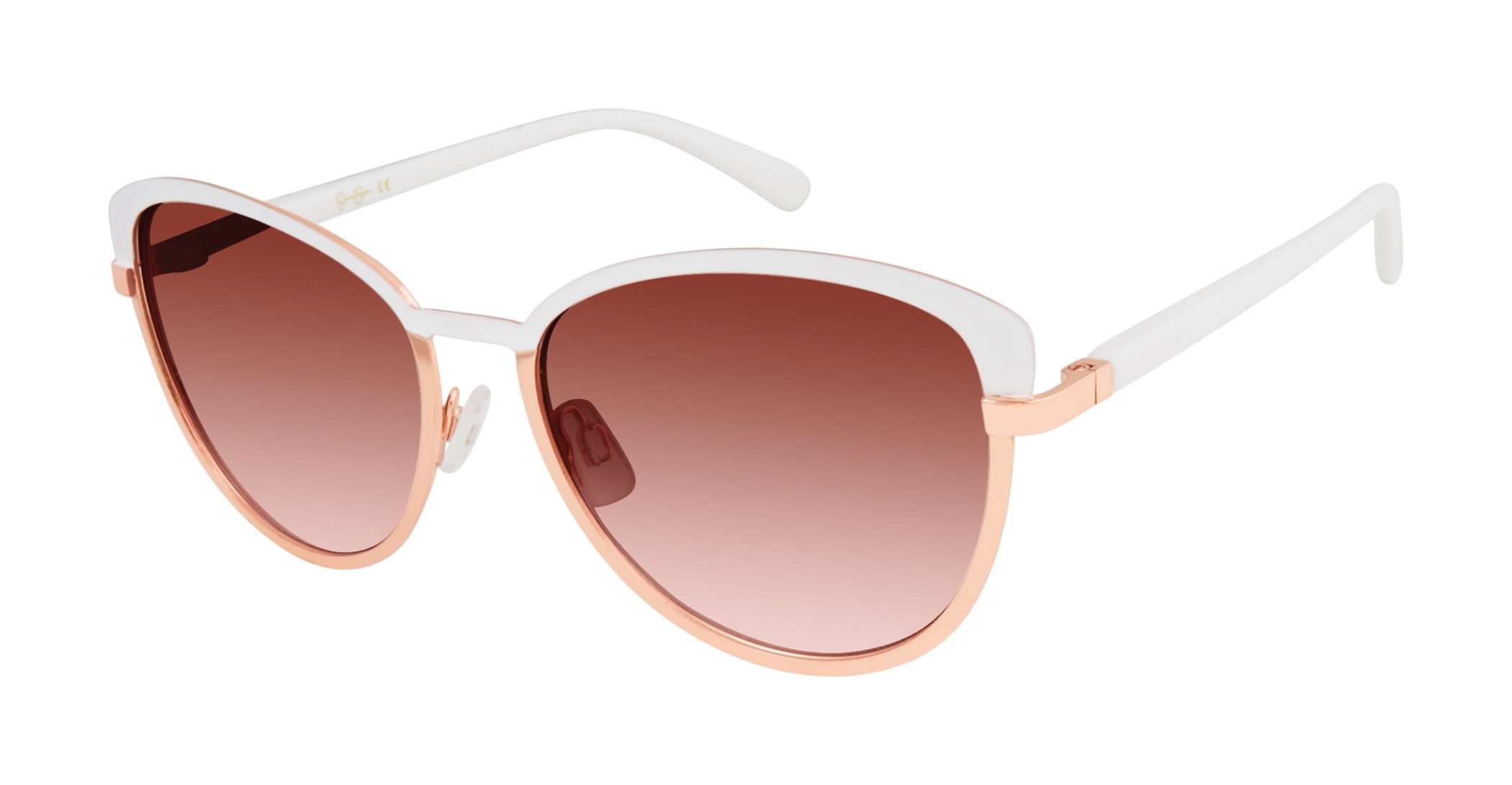 Jessica Simpson Women's Metal CatEye Sunglasses with TwoTone Frame