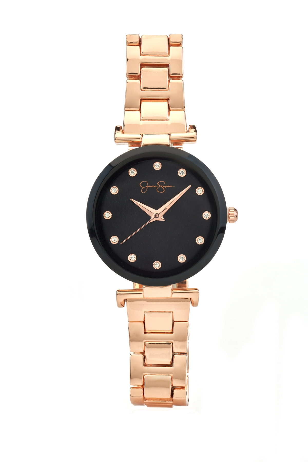 Jessica Simpson Women's Metalized Bezel Bracelet Watch - Rose Gold ...