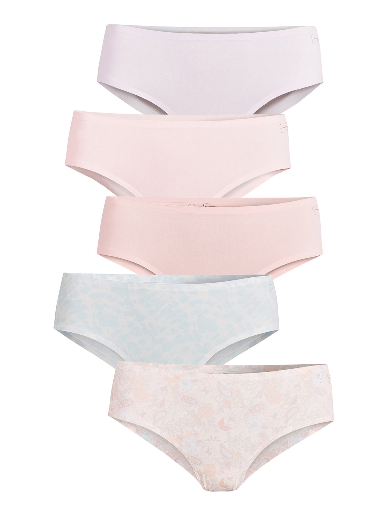 Jessica Simpson Women's Underwear - 10 Pack Seamless Hipster Briefs (S-XL),  Size Small, Black/Gardenia/Pearl Blush/Black/Textured Animal Pearl Blush at   Women's Clothing store