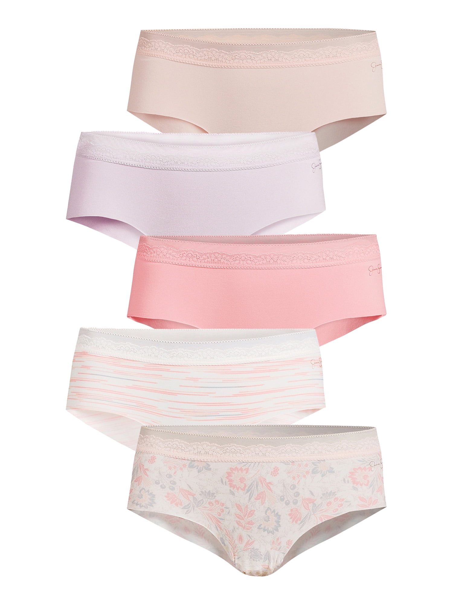 Jessica Simpson Women's Micro Bonded Hipster Panties, 5-Pack 