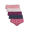 thumbnail image 1 of Jessica Simpson Women's Micro Bonded Hipster Panties, 5-Pack, 1 of 3