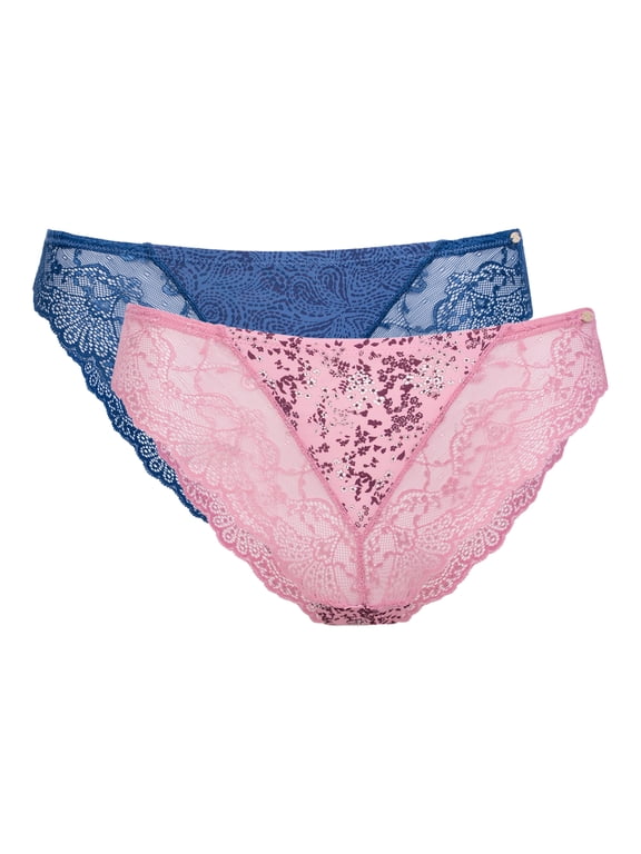 Women's Micro Lace Cheeky Panty, 2-Pack, Size S-XXXL
