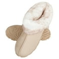 thumbnail image 1 of Jessica Simpson Women's Microsuede Super Soft Bootie Slippers with Indoor Outdoor Sole, 1 of 8