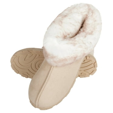 Jessica Simpson Women's Microsuede Super Soft Bootie Slippers with Indoor Outdoor Sole