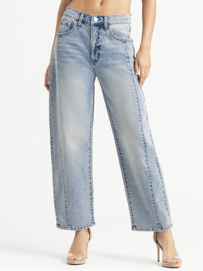 Jessica Simpson Women's and Women's Plus Myrtle Barrel Leg Jeans
