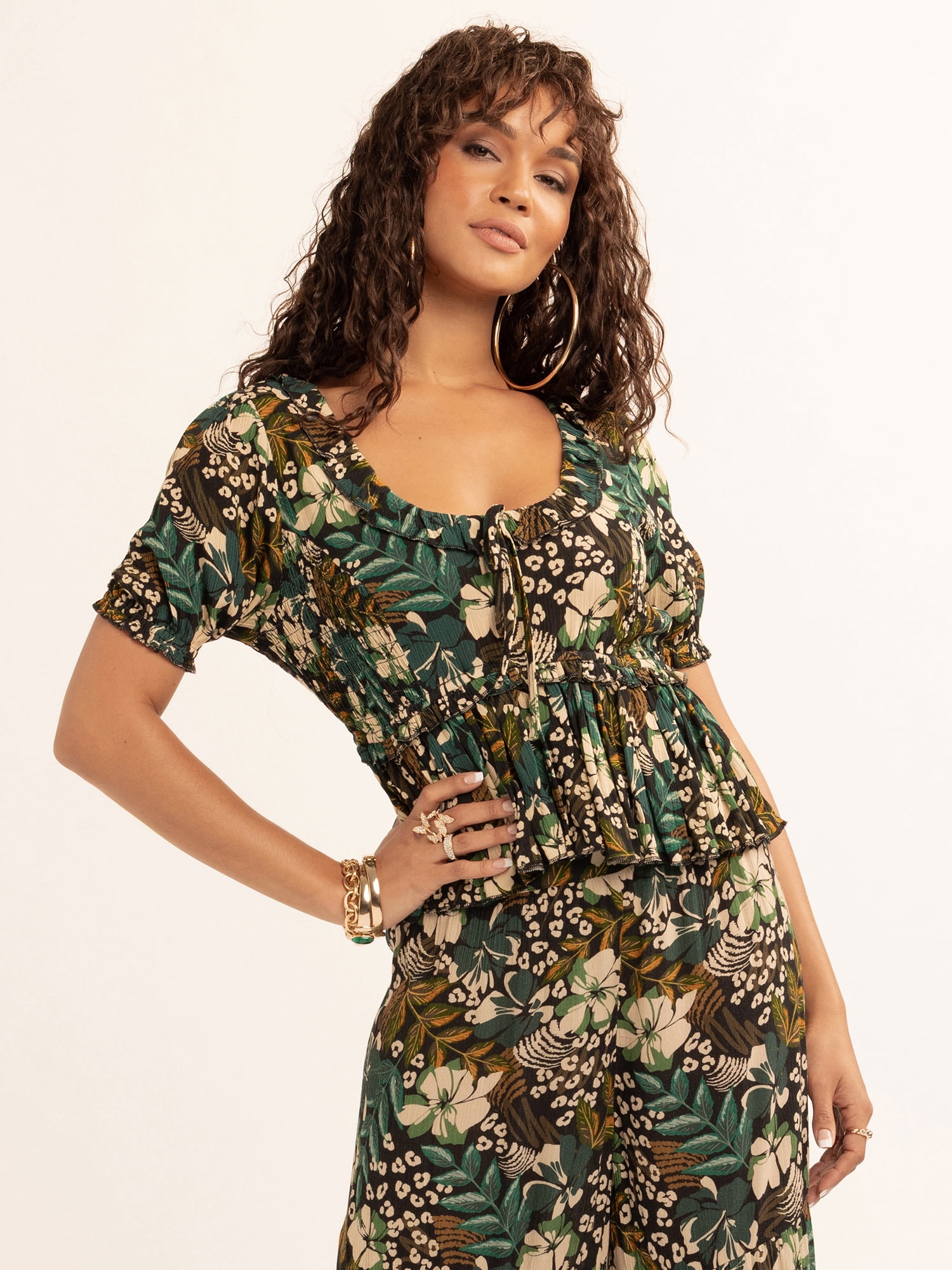 Jessica Simpson Women's Nina Ruffle Top, Sizes XS-XL